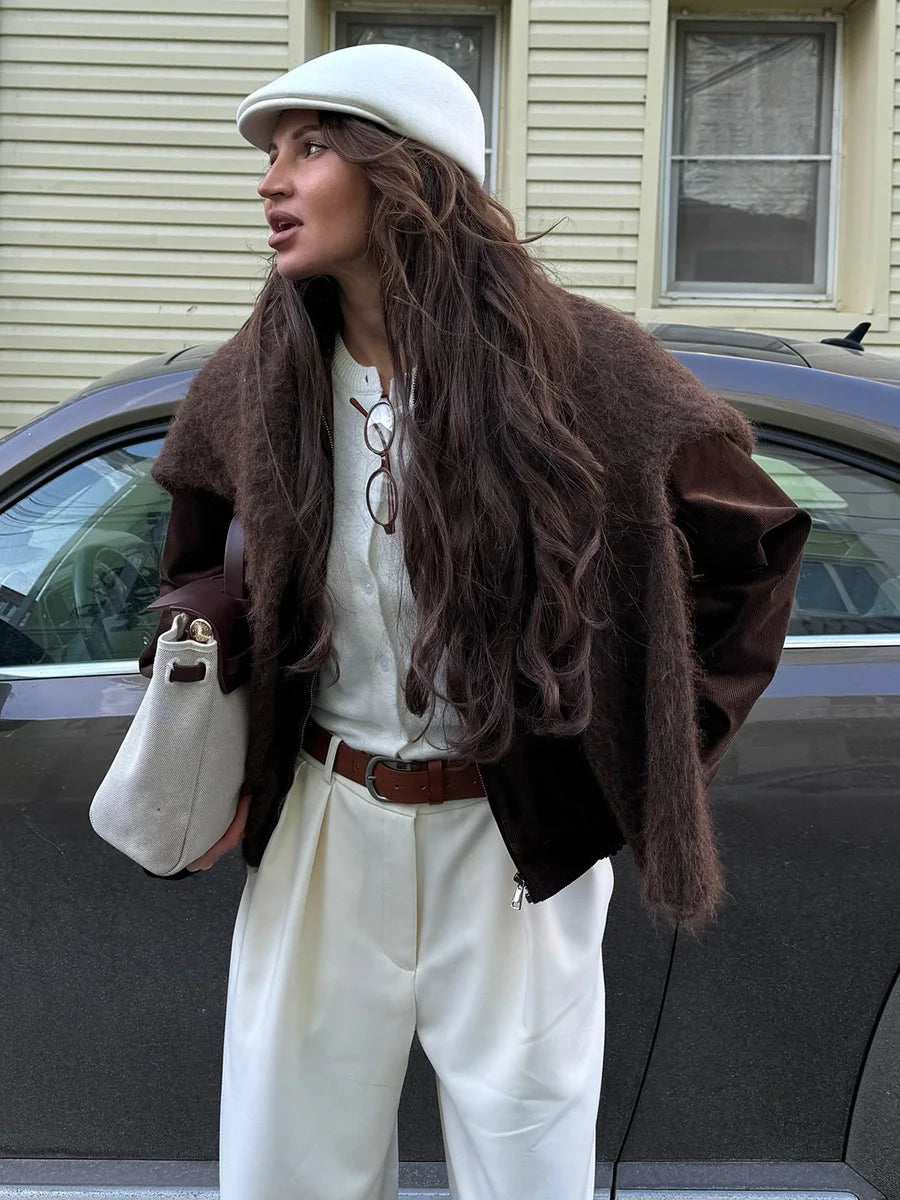 SOHO Autumn Cotton Jacket in Brown