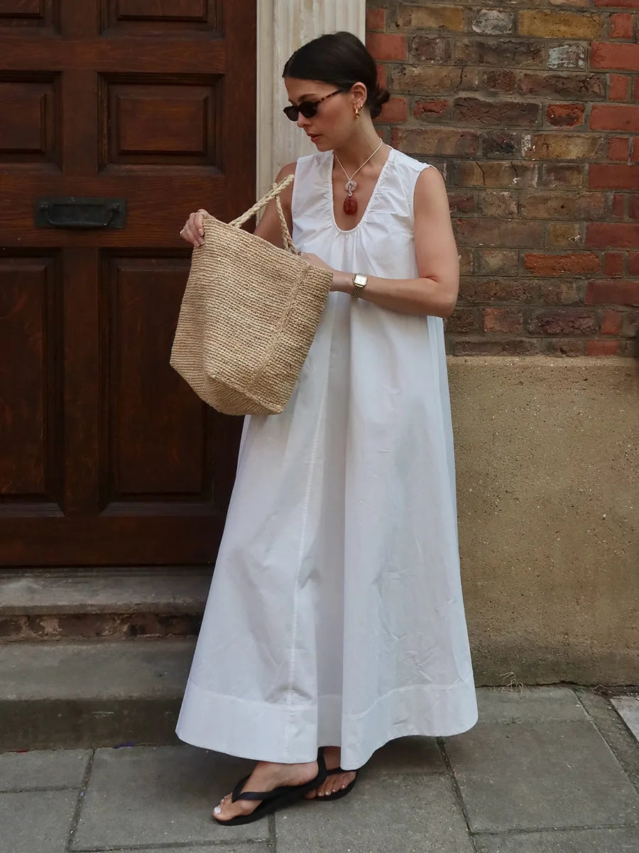 SOHO Summer Cotton Sleeveless Maxi Dress