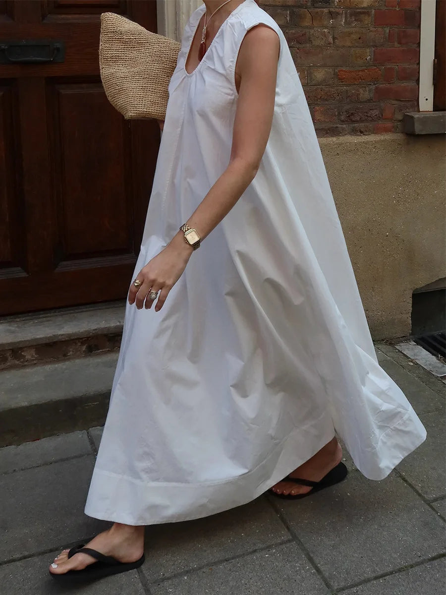 SOHO Summer Cotton Sleeveless Maxi Dress