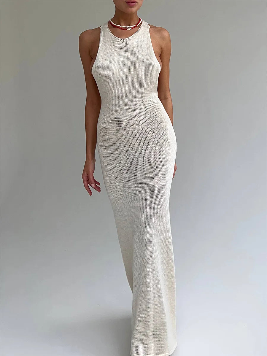 SOHO Summer Knitted Backless Sweater