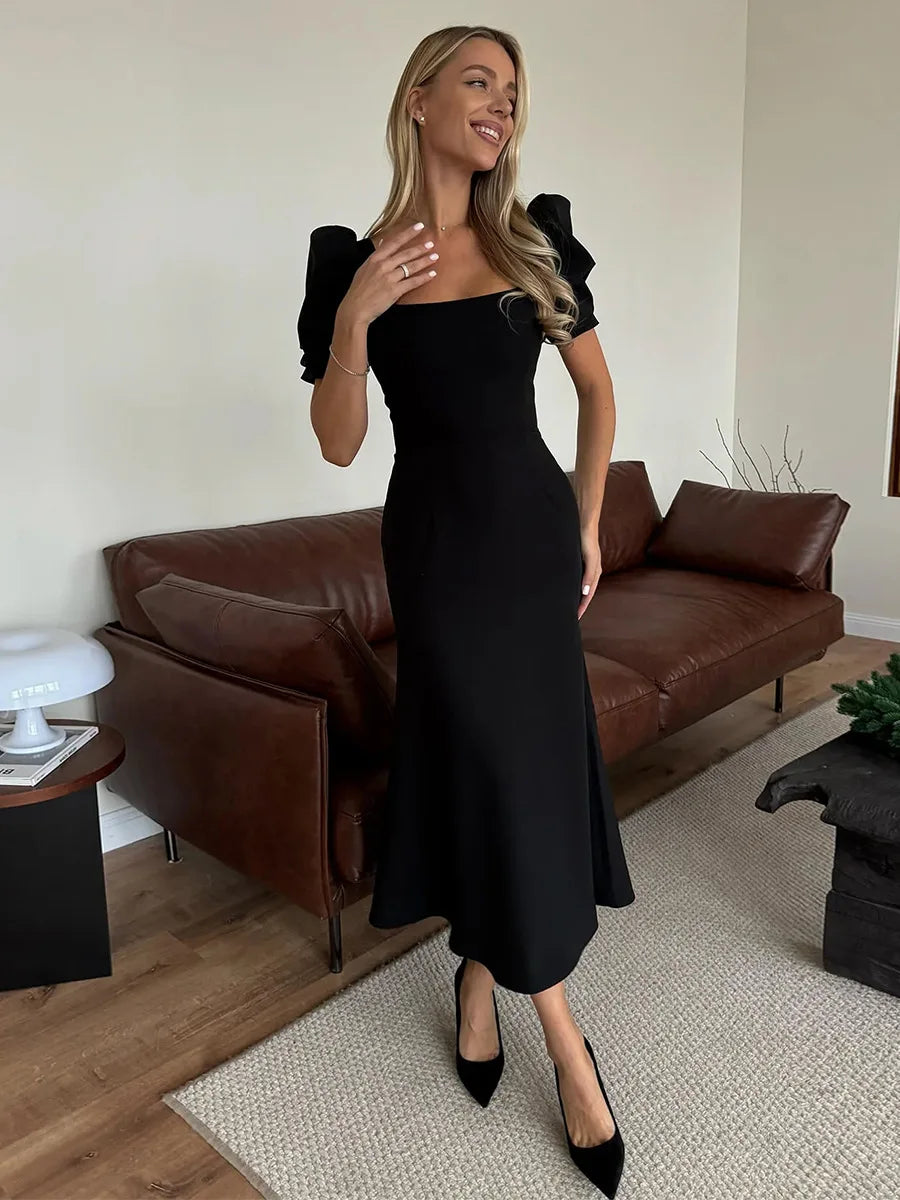 SOHO Summer Short Sleeve Midi Dress